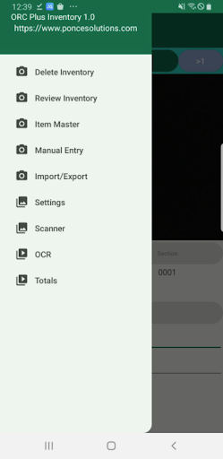 Android application OCR Plus Inventory Taking screenshort