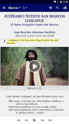 Android application Huitoto Mɨnɨca Bible screenshort