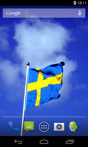 Flag of Sweden Live Wallpapers Screen 2