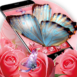 🌺🌺🌺Pink Rose Butterfly Theme icon