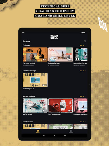 Screenshot of OMBE Surf Training