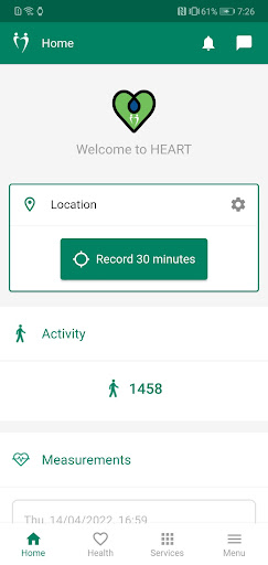 Android application HEART by BioAssist screenshort