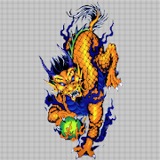  Tattoo Pixel Art Draw Book Page Color By Number 