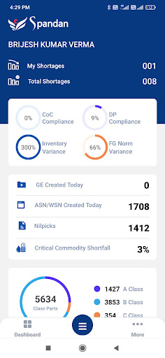 Android application VECV Spandan screenshort