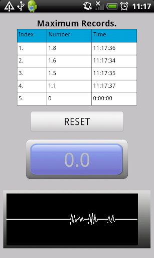 Android application Seismograph screenshort