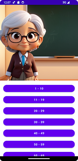 Android application Learn Spanish Numbers 1 to 100 screenshort