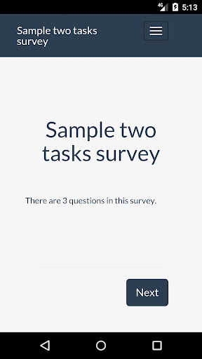 MUIQ Survey App Screen 2