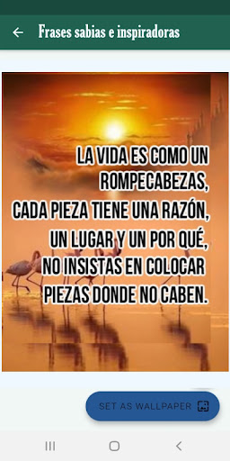 Android application Frases sabias e inspiradoras screenshort