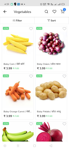 StepToDoors: Online Grocery Screen 3