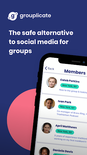 Android application Grouplicate - Group Networking screenshort