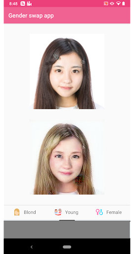 Gender swap for photo App Screen 3