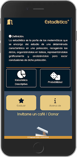 Android application Estadística Plus | AUDAXCODE screenshort
