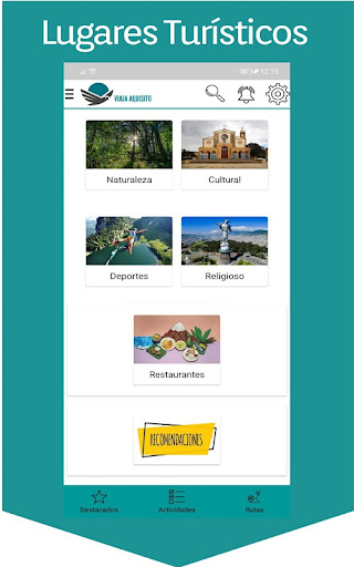 Android application Viaja Aquisito screenshort