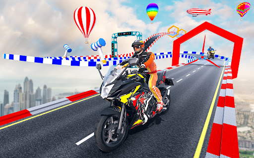 Android application Superhero Bike Mega Ramp Stunt screenshort