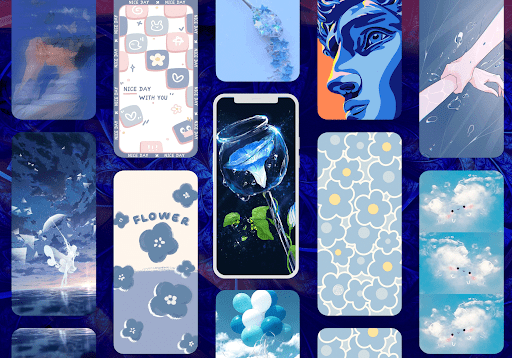 Blue Wallpaper Screen 3