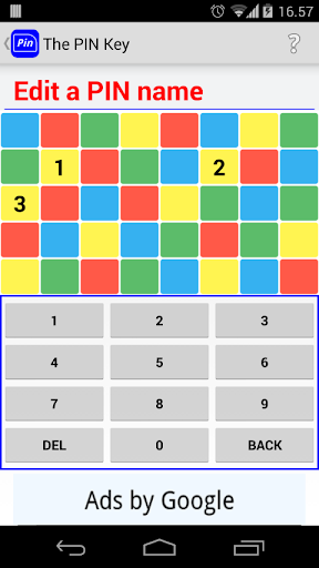 The PIN Key Screen 3