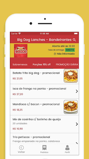 Big Dog Lanches Screen 2