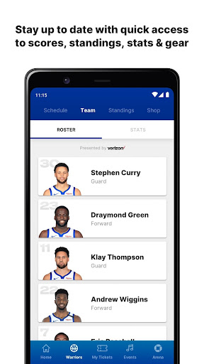 تطبيق Warriors + Chase Center برو1