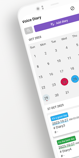 Android application Voice Diary - Voice Record screenshort