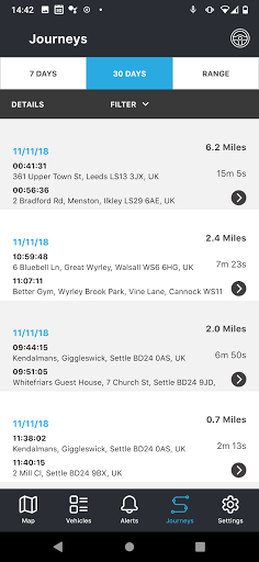 Infiniti Tracking Screen 3