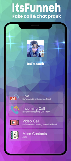 Android application ItsFunneh Fake Call & Video screenshort
