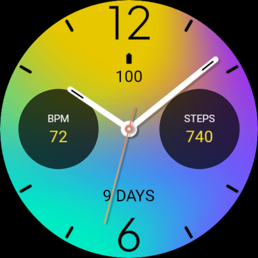 Fresh Yellow Blue Watch Face screenshot 3