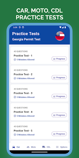 Android application Georgia DDS Permit Test Tutor screenshort