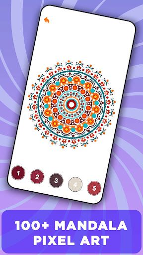Mandala Pixel Color By Number
