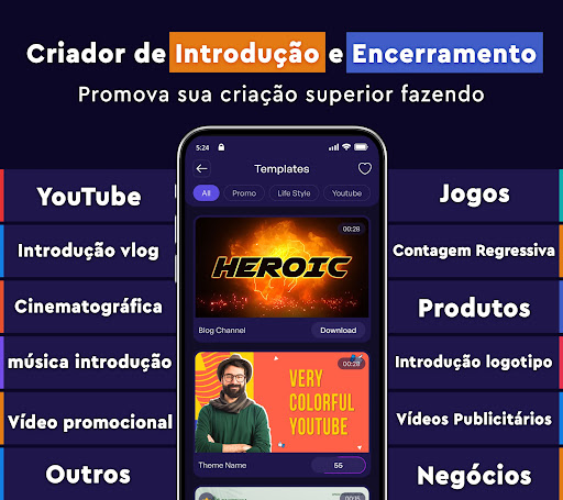 Visualização do aplicativo