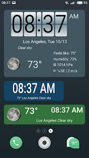 Weather forecast & transparent clock widget
