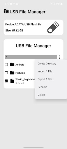 USB File Manager (NTFS, Exfat) Screen 3
