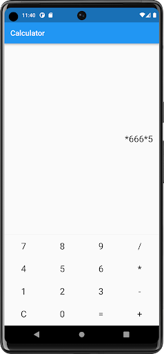 Android application Calculator screenshort