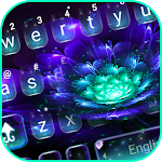 Cover Image of Download Galaxy Purple Flower Keyboard  APK