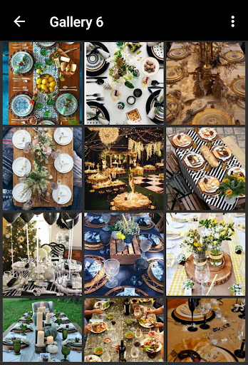 Screenshot of Table Setting