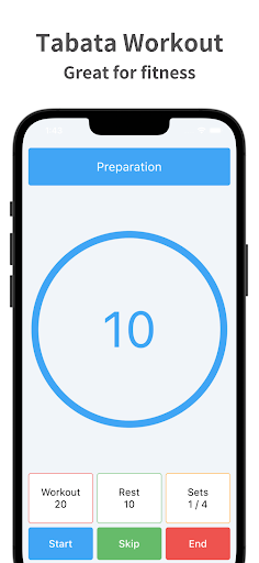 Android application Fitness Timer | Tabata Workout screenshort