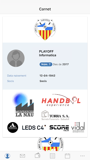 Android application Creu Alta Sabadell Handbol screenshort