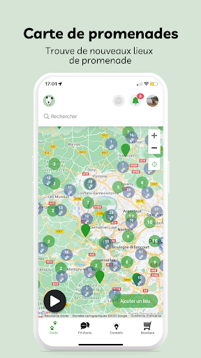 Android application MyDogSociety - Balade de chien screenshort