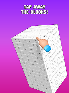 Tap to Unblock 3d Cube Away 5