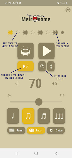 True Voice Vocal Metronome Screen 2