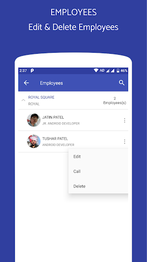 Employee Attendance App Screen 3