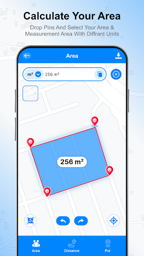 Distance Land Area Measure Screen 3