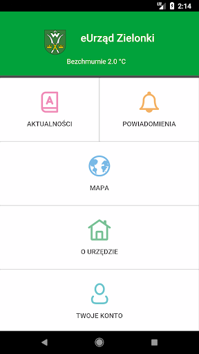 Android application eUrząd Zielonki screenshort