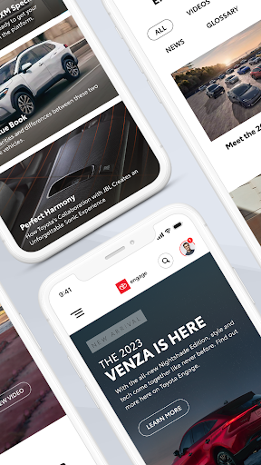Screenshot of Toyota Engage App