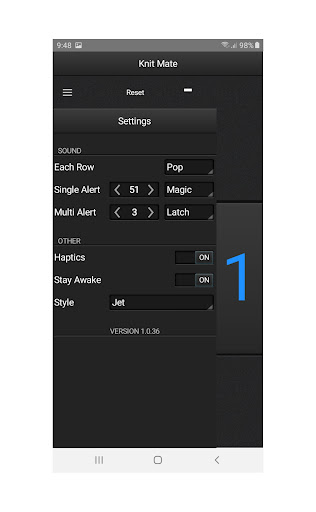 Android application Knit Mate screenshort
