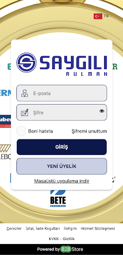 Android application Saygılı Rulman screenshort