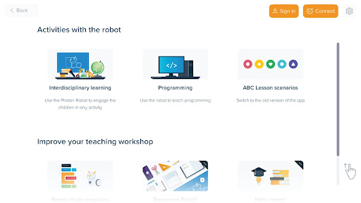 Photon EDU (for schools) Screen 2