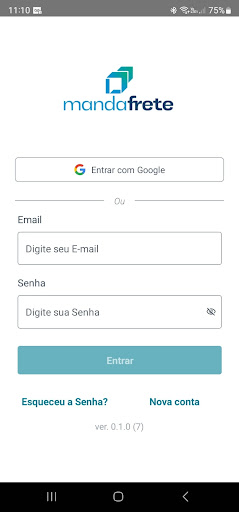 Android application Manda Frete screenshort