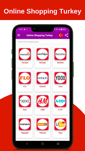 Android application Online Shopping Turkey screenshort