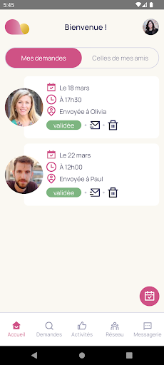 Android application Wepoppins screenshort