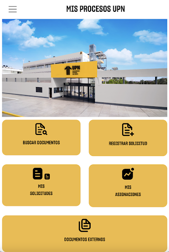 Android application Mis Procesos UPN screenshort